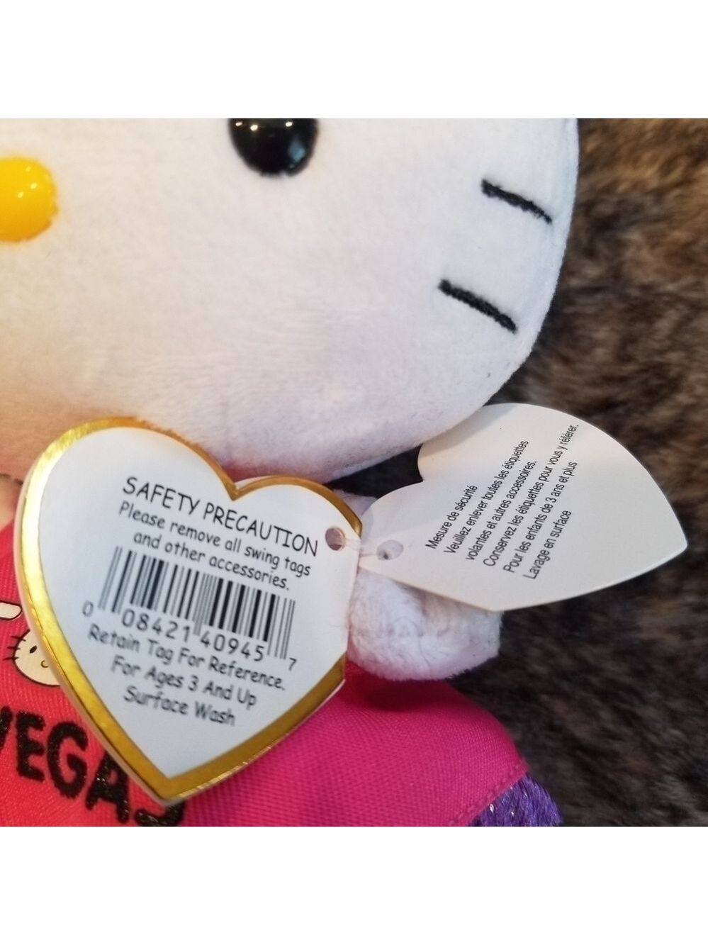 Ty Beanie Babies I ❤ Las Vegas plush Hello Kitty - Picture 6 of 7